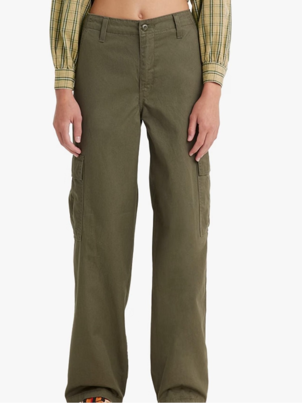 Levi's Womens 94 Baggy Cargo Pants - Army Green